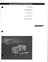 Bose Acoustimass-3-Series-III - Owners Guide 